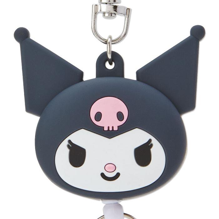 Hello Kitty Kuromi Face Badge Reel Negras | CL_HK12198