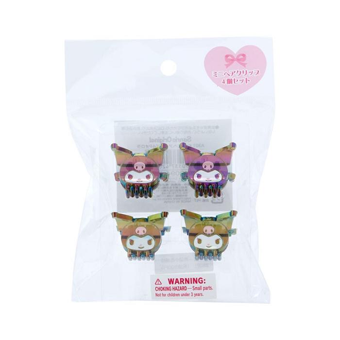 Hello Kitty Kuromi Iridescent Mini Hair Clips (Set of 4) Multicolor | CL_HK13512