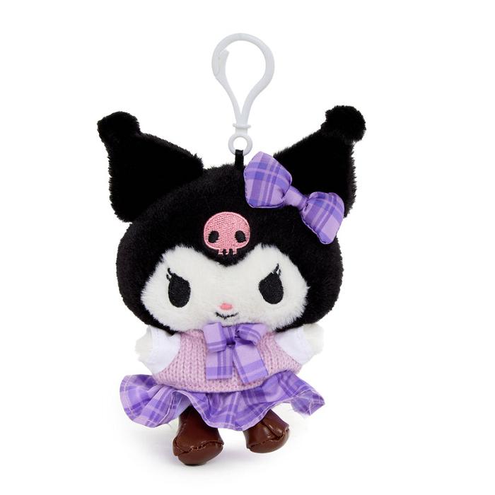 Hello Kitty Kuromi Mascot Clip (Uniform Series) Moradas Negras | CL_HK31525