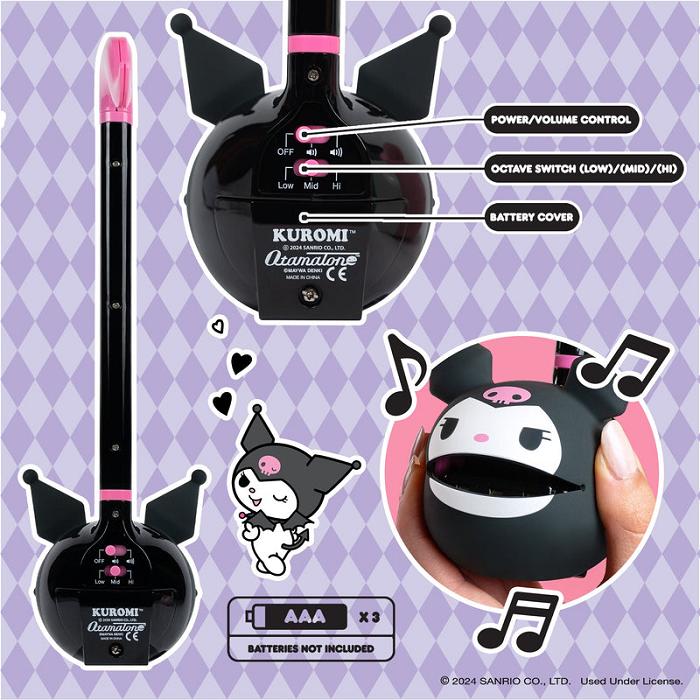 Hello Kitty Kuromi Otamatone Musical Toy Negras | CL_HK45976