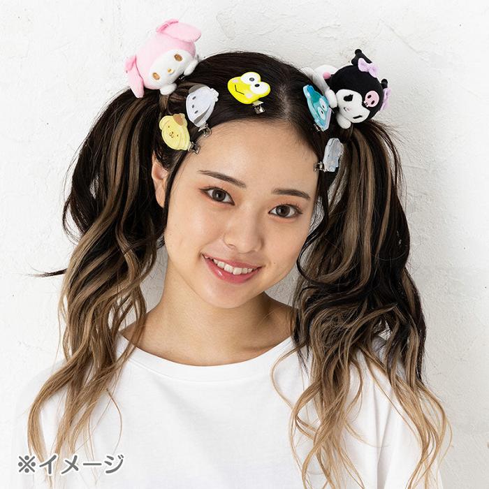 Hello Kitty Kuromi Plush Hair Clip Blancas Negras | CL_HK88296