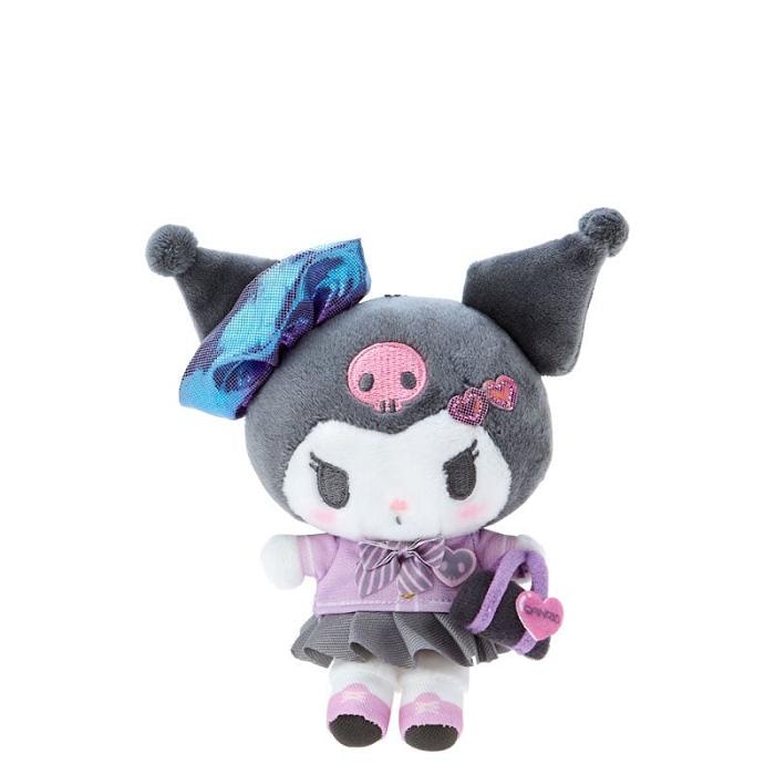 Hello Kitty Kuromi Plush Mascot Keychain (Sanrio Academy Series) Rosas Gris | CL_HK26395