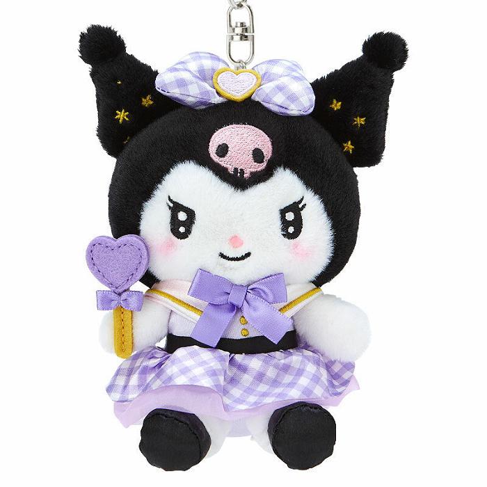 Hello Kitty Kuromi Plush Mascot Keychain (Love You More Series) Moradas | CL_HK14625