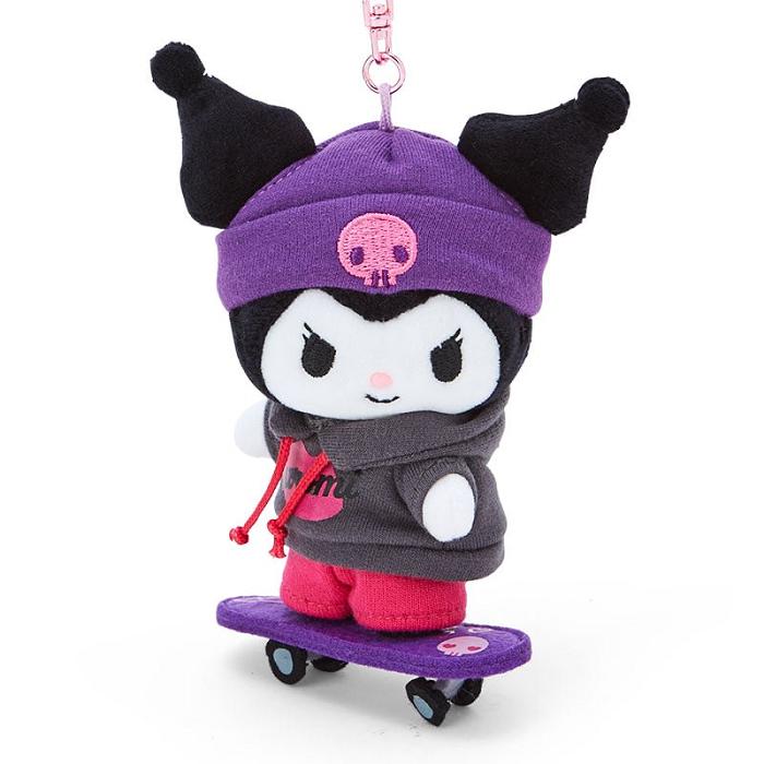 Hello Kitty Kuromi Plush Mascot Keychain (Sk8r Squad Series) Moradas Gris | CL_HK22658