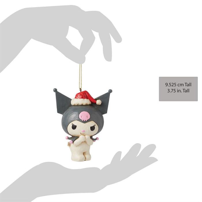 Hello Kitty Kuromi Santa Hat Hanging Ornament (Jim Shore Sanrio Collection) Gris | CL_HK21548