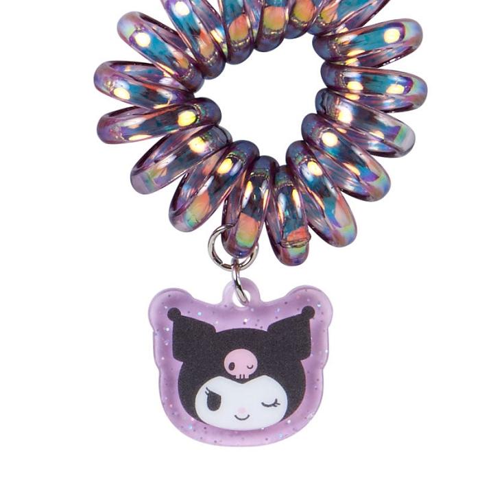 Hello Kitty Kuromi Spiral Hair Ties (Set of 2) Multicolor | CL_HK98866