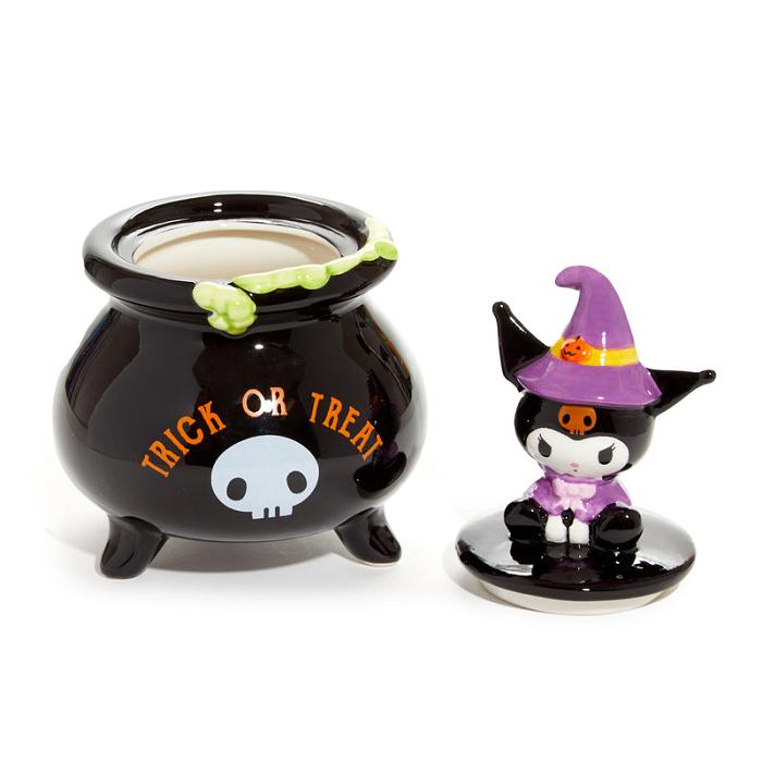 Hello Kitty Kuromi Witch Lidded Ceramic Candy Bowl Negras | CL_HK78732