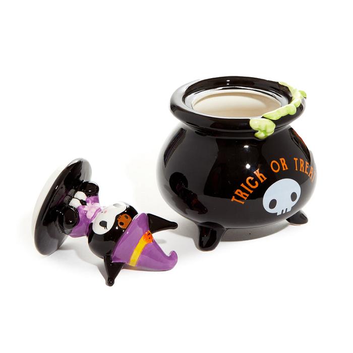 Hello Kitty Kuromi Witch Lidded Ceramic Candy Bowl Negras | CL_HK78732