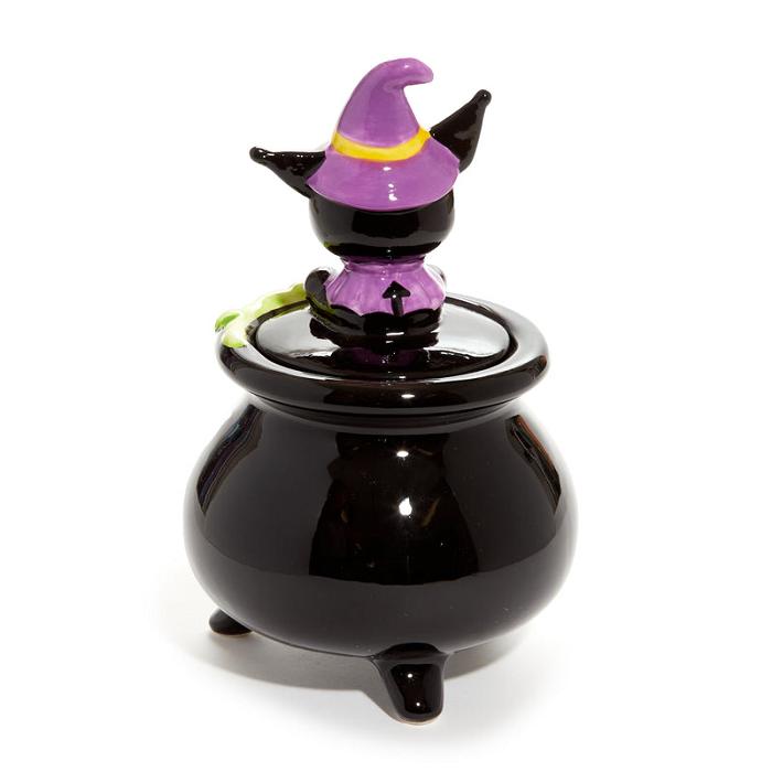 Hello Kitty Kuromi Witch Lidded Ceramic Candy Bowl Negras | CL_HK78732