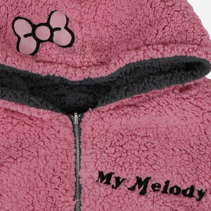 Hello Kitty Kuromi & My Melody x Dumbgood Reversible Sherpa Zip Hoodie Rosas Negras | CL_HK45905