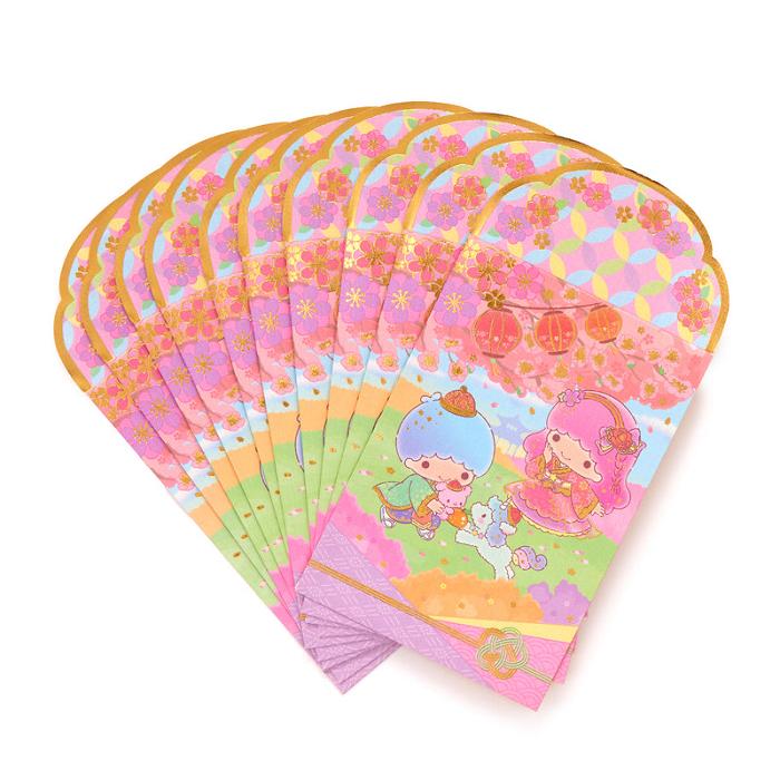 Hello Kitty LittleTwinStars 10-pc Enclosure Envelopes (Pearlescent) Amarillo | CL_HK15450