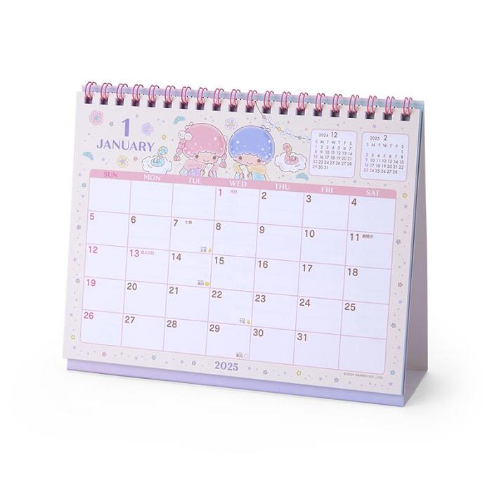 Hello Kitty LittleTwinStars 2025 Desk Calendar Rosas | CL_HK17847