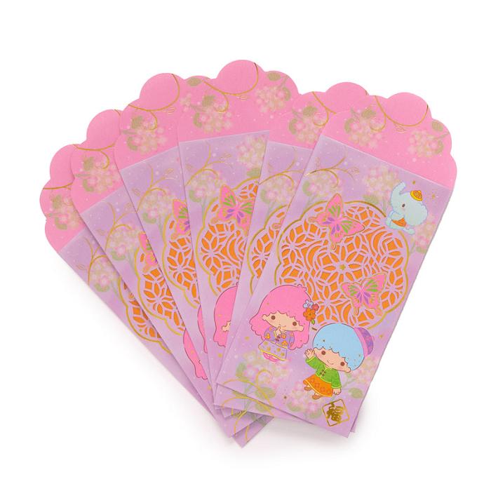 Hello Kitty LittleTwinStars 6-pc Laser-Cut Enclosure Envelopes Rosas | CL_HK75932