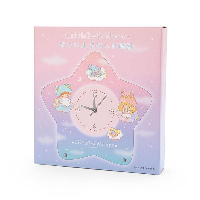 Hello Kitty LittleTwinStars Standing Clock (Fluffy Cloud Series) Rosas Azules | CL_HK35011