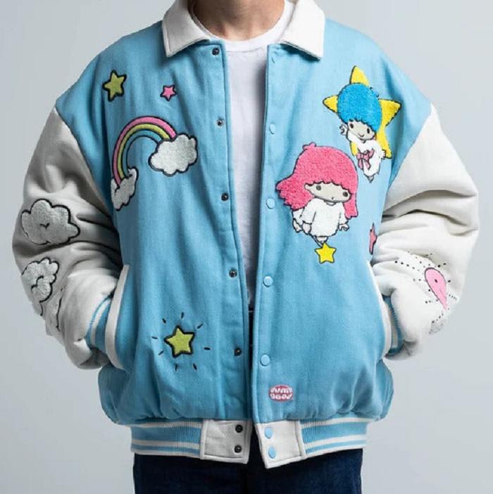 Hello Kitty LittleTwinStars x Dumbgood Varsity Jacket Azules | CL_HK59922