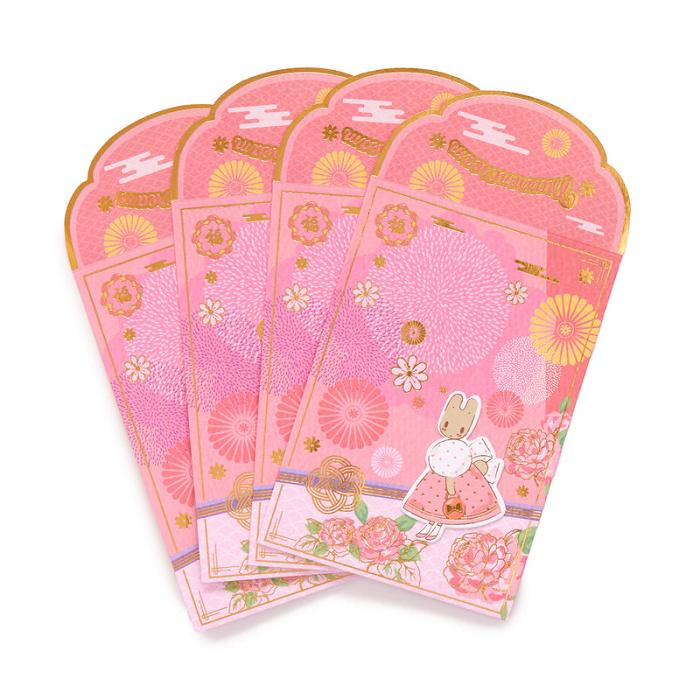 Hello Kitty Marron Cream 4-pc Enclosure Envelopes (3D Pop-Up) Rosas | CL_HK71780