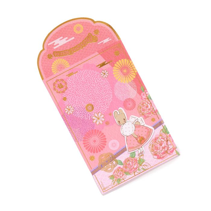 Hello Kitty Marron Cream 4-pc Enclosure Envelopes (3D Pop-Up) Rosas | CL_HK71780