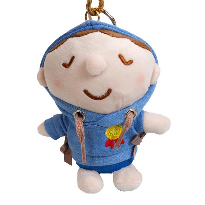 Hello Kitty Minna No Tabo Plush Mascot Keychain (Cozy Hoodie Series) Azules | CL_HK48201