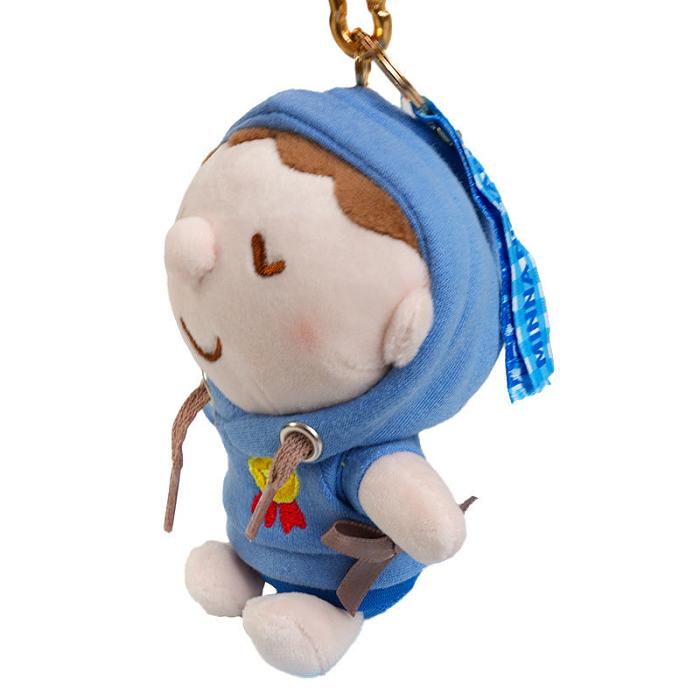 Hello Kitty Minna No Tabo Plush Mascot Keychain (Cozy Hoodie Series) Azules | CL_HK48201