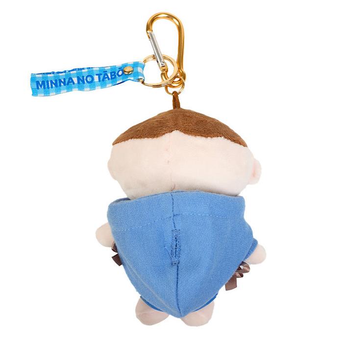 Hello Kitty Minna No Tabo Plush Mascot Keychain (Cozy Hoodie Series) Azules | CL_HK48201