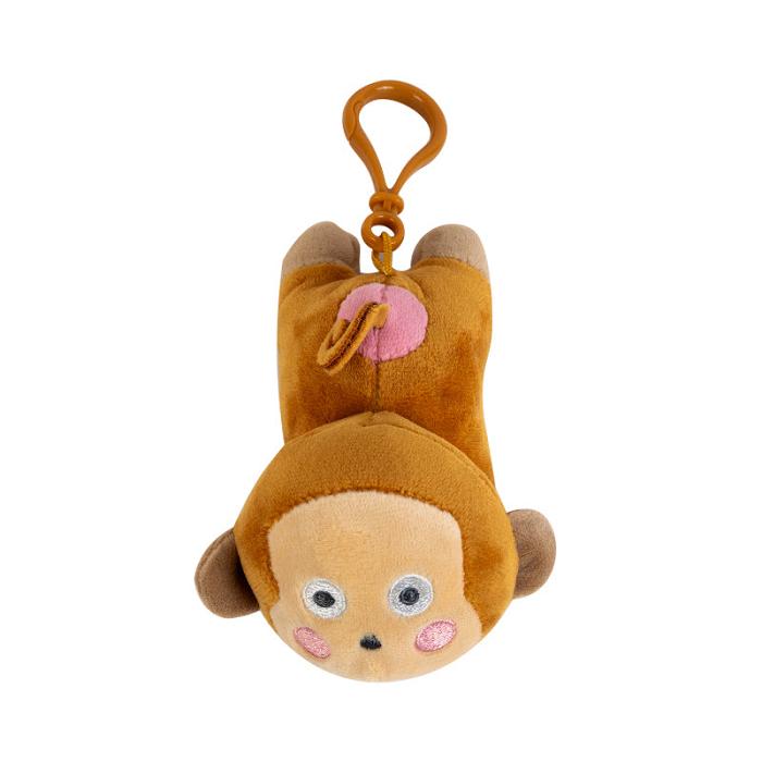 Hello Kitty Monkichi Plush Mascot Clip Marrones | CL_HK25109