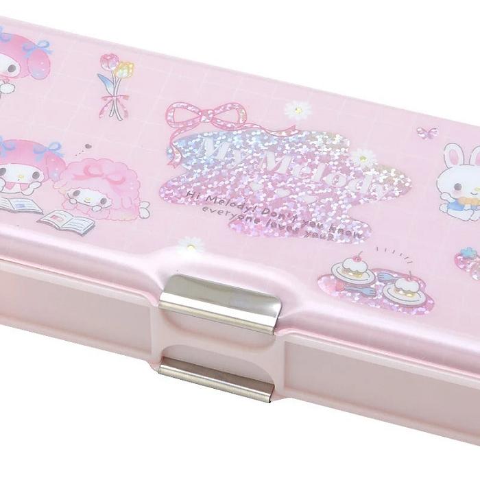 Hello Kitty My Melody 2-Way Pencil Case Rosas | CL_HK14272