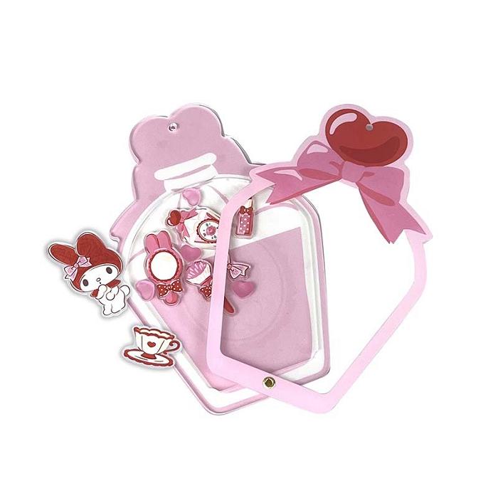 Hello Kitty My Melody Acrylic Keychain and Stand (Classic Corduroy Series) Rosas | CL_HK33996