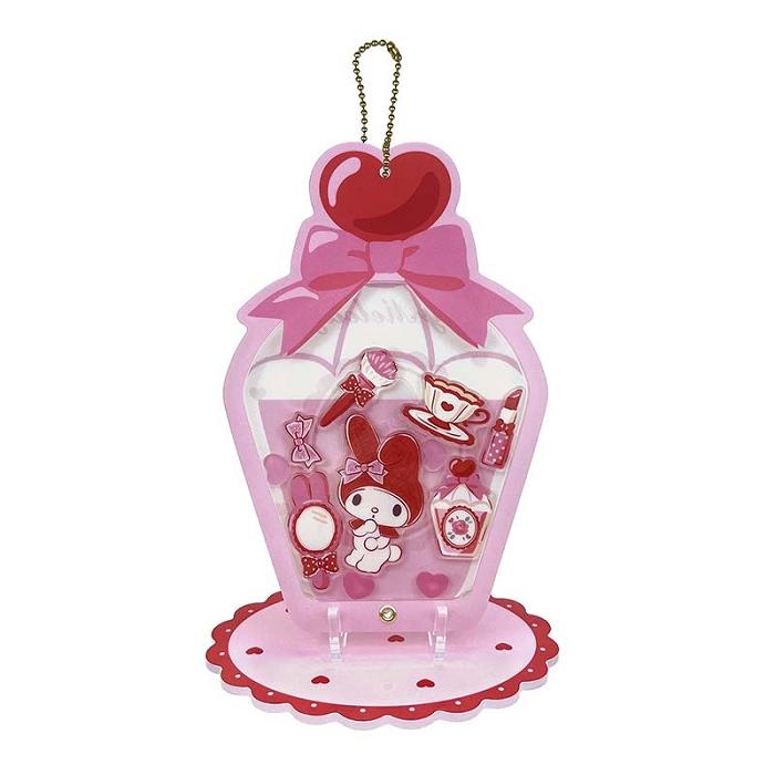 Hello Kitty My Melody Acrylic Keychain and Stand (Classic Corduroy Series) Rosas | CL_HK33996