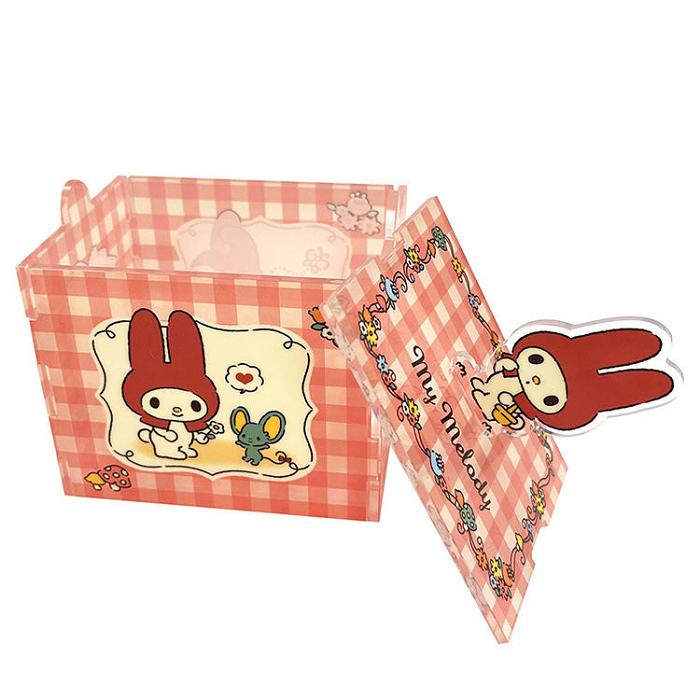 Hello Kitty My Melody Acrylic Storage Case (Red Classic Gingham Series) Naranjas | CL_HK39097