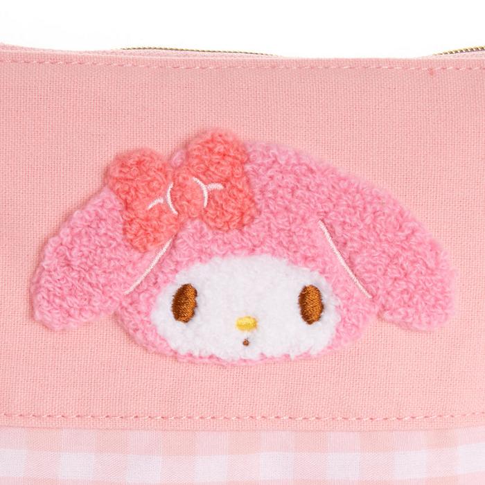 Hello Kitty My Melody Chenille Gingham Zipper Rosas | CL_HK81526