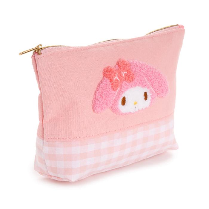 Hello Kitty My Melody Chenille Gingham Zipper Rosas | CL_HK81526