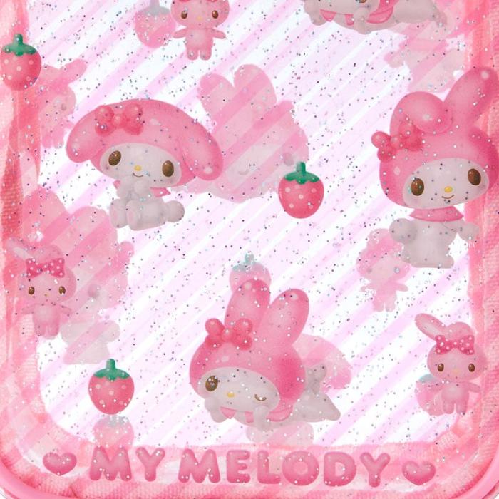 Hello Kitty My Melody Clear Mini Zipper Rosas | CL_HK70888