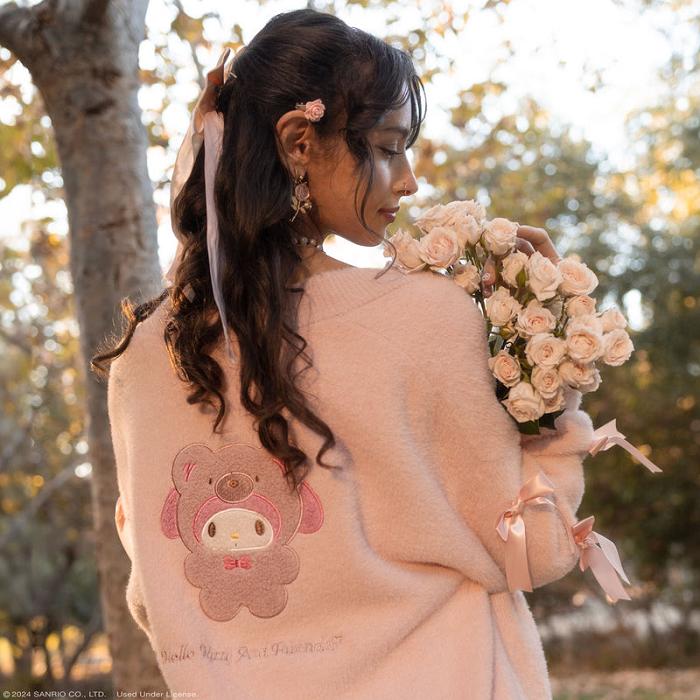 Hello Kitty My Melody Cozy Kuma JapanLA Cardigan Rosas | CL_HK89422