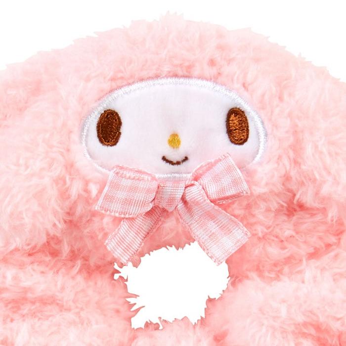 Hello Kitty My Melody Cozy Plush Scrunchie (Gingham Bow) Rosas | CL_HK60138