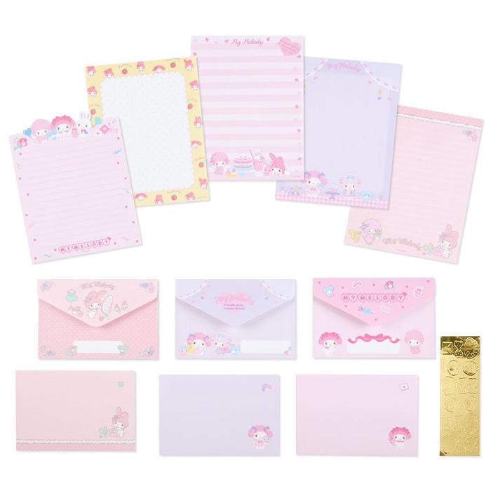 Hello Kitty My Melody Deluxe Letter Set Rosas | CL_HK51789