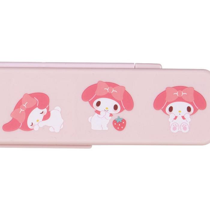 Hello Kitty My Melody Everyday Chopsticks & Spoon Set Rosas | CL_HK71218