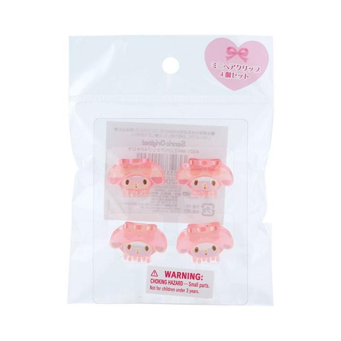 Hello Kitty My Melody Iridescent Mini Hair Clips (Set of 4) Rosas | CL_HK58453