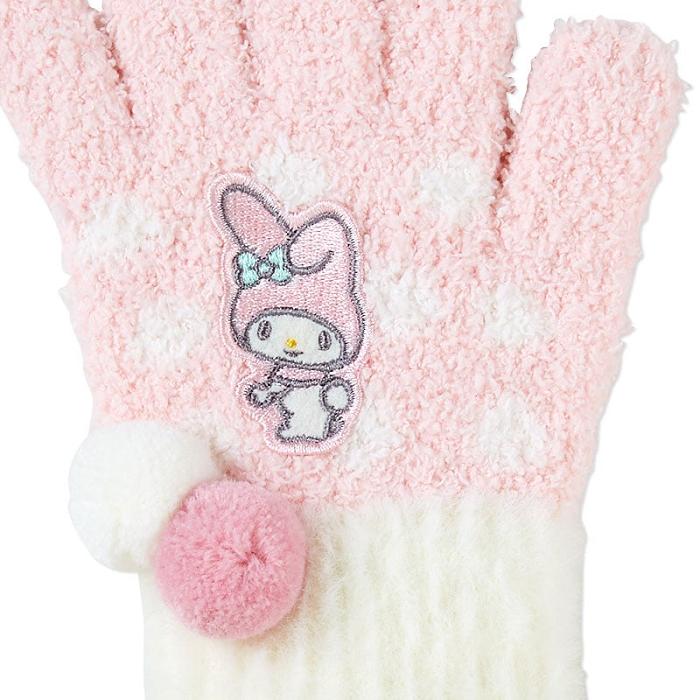 Hello Kitty My Melody Kids Cozy Gloves Rosas Blancas | CL_HK92861