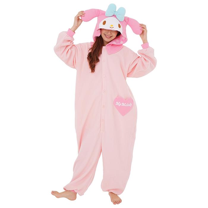 Hello Kitty My Melody Kigurumi Onesie Rosas | CL_HK12056