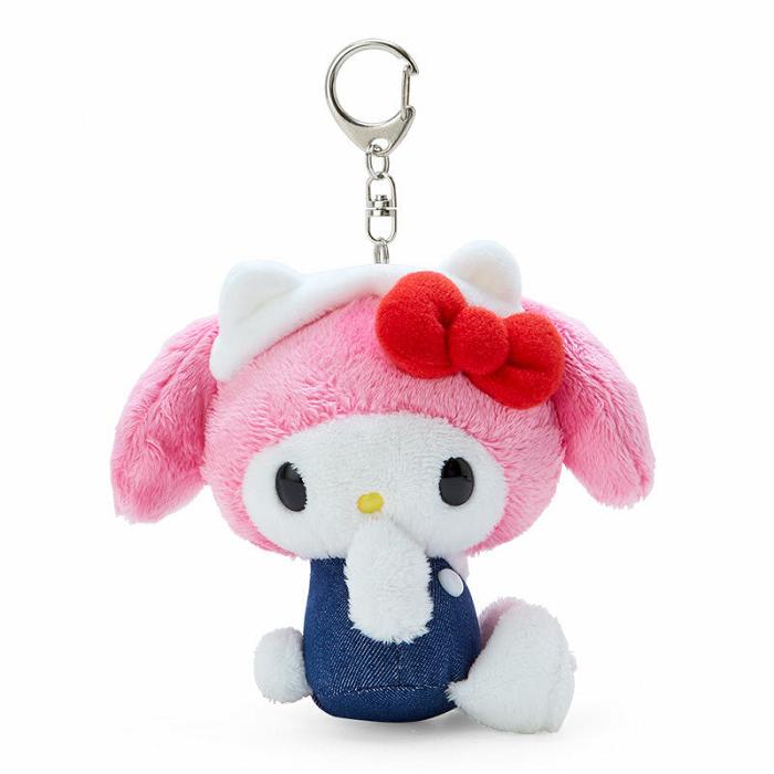 Hello Kitty My Melody Mascot Keychain Plush (Hello, Everyone! Series) Rosas Azules | CL_HK73097