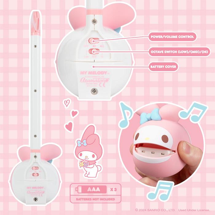 Hello Kitty My Melody Otamatone Musical Toy Rosas | CL_HK81351