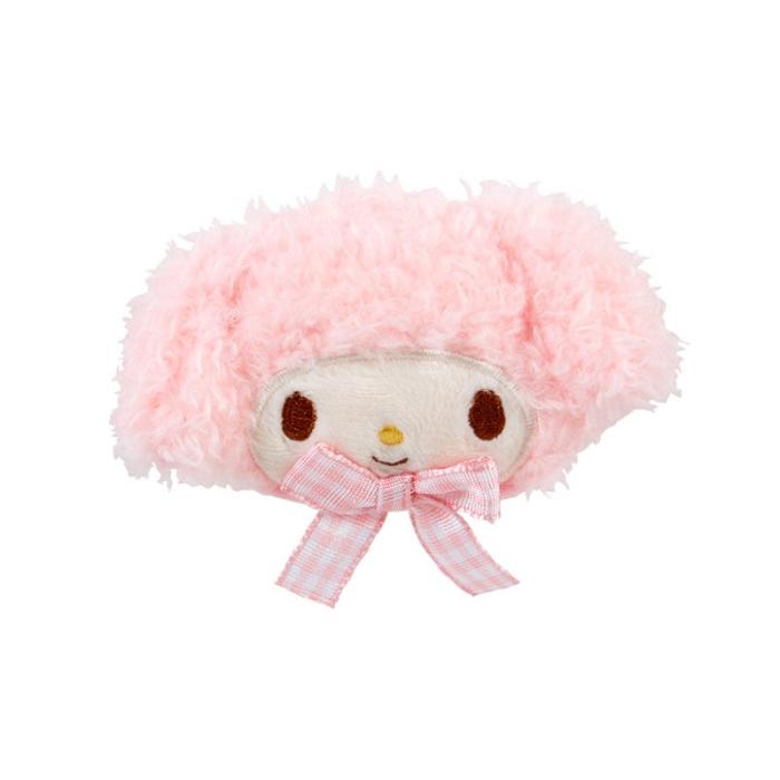 Hello Kitty My Melody Plush Hair Clip (Gingham Bow) Rosas | CL_HK27191