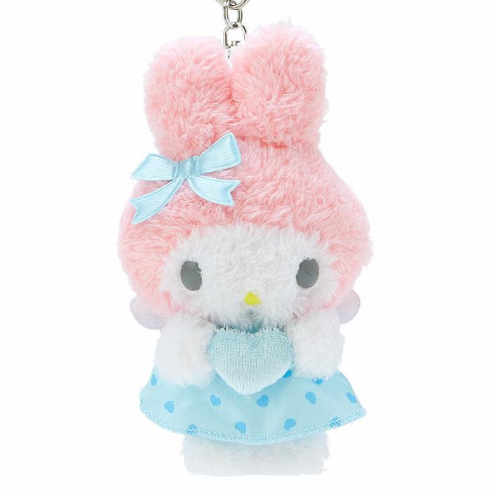 Hello Kitty My Melody Plush Keychain Mascot (Dreaming Angel Series Pt 2) Rosas Azules | CL_HK83589