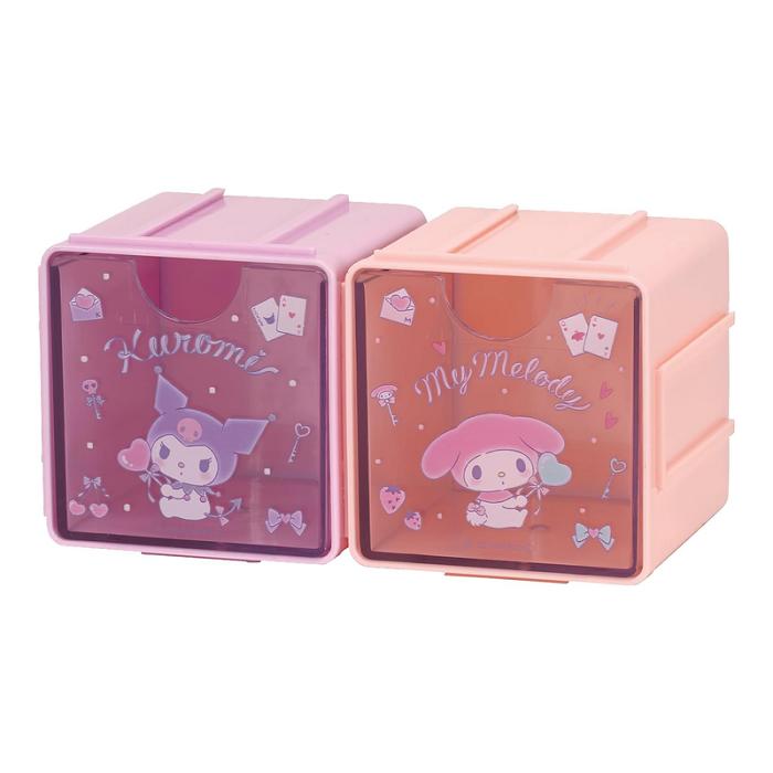 Hello Kitty My Melody & Kuromi Cubic Storage Containers (Set of 2) Rosas Naranjas | CL_HK15360