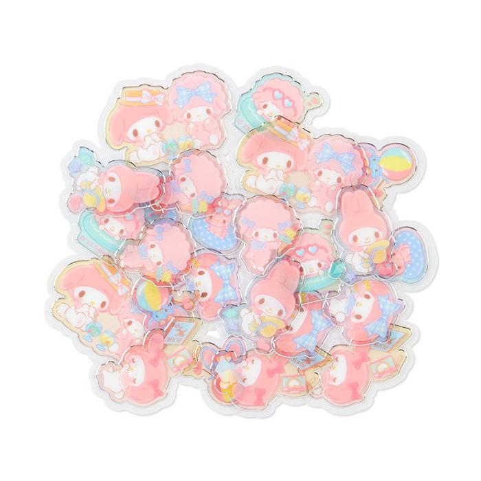 Hello Kitty My Melody and My Sweet Piano 24-Piece Summer Tee Mini Sticker Pack Rosas | CL_HK66976