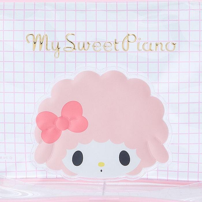 Hello Kitty My Sweet Piano Clear Grid Zipper Pouch Rosas | CL_HK98967