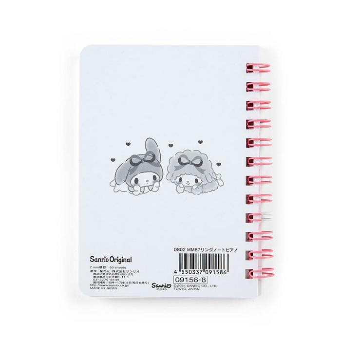 Hello Kitty My Sweet Piano Compact Ruled Notebook Rosas | CL_HK50972