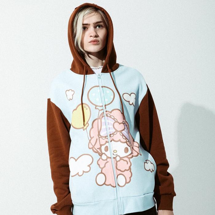 Hello Kitty My Sweet Piano x Dumbgood Zip Hoodie Multicolor | CL_HK79725