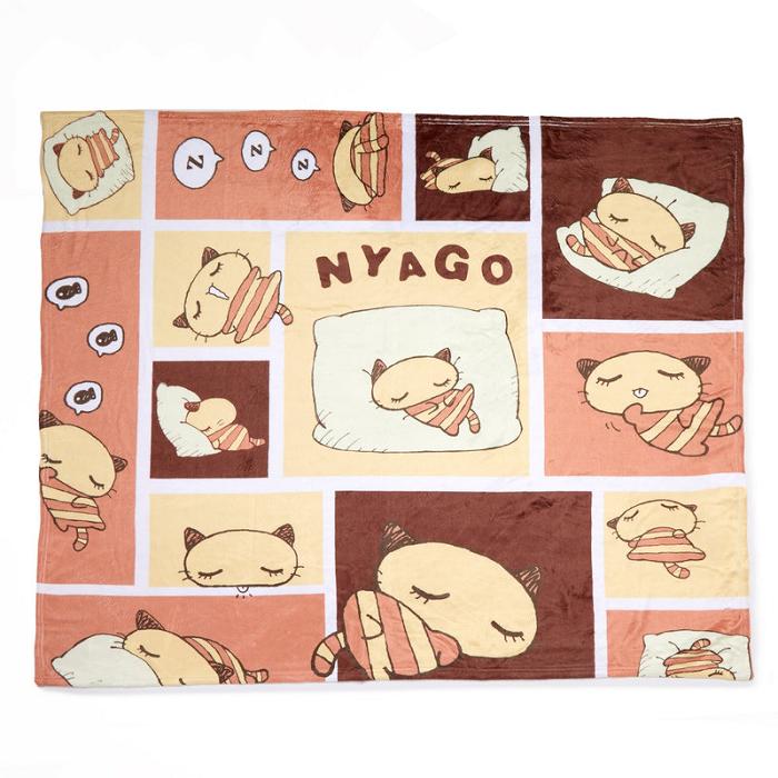 Hello Kitty Nyago Lazy Day Throw Blanket Amarillo | CL_HK97743