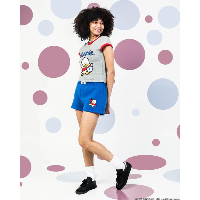 Hello Kitty Pekkle x Dumbgood Grey Ringer Baby Tee Gris | CL_HK66970